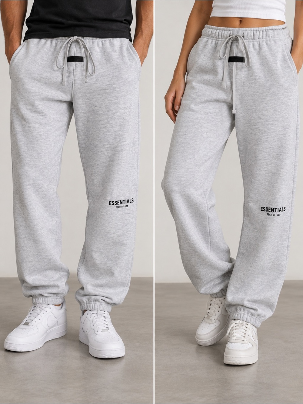 Fear of God Essentials Light Oatmeal Sweatpants Unisex Joggers Size Small